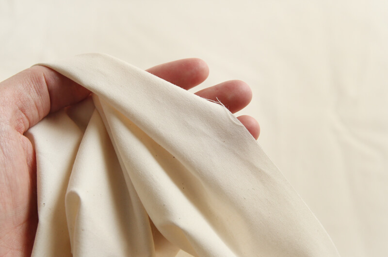 オーガニックコットン生地 生成 112cm 100cm 通販 わたや森