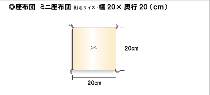 ミニ座布団 サイズ