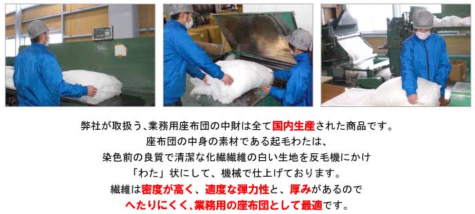 業務用座布団 中材 八端判 お得な15枚セット 通販-わたや森 業務用座布団 中材 八端判 お得な15枚セット 通販-わたや森