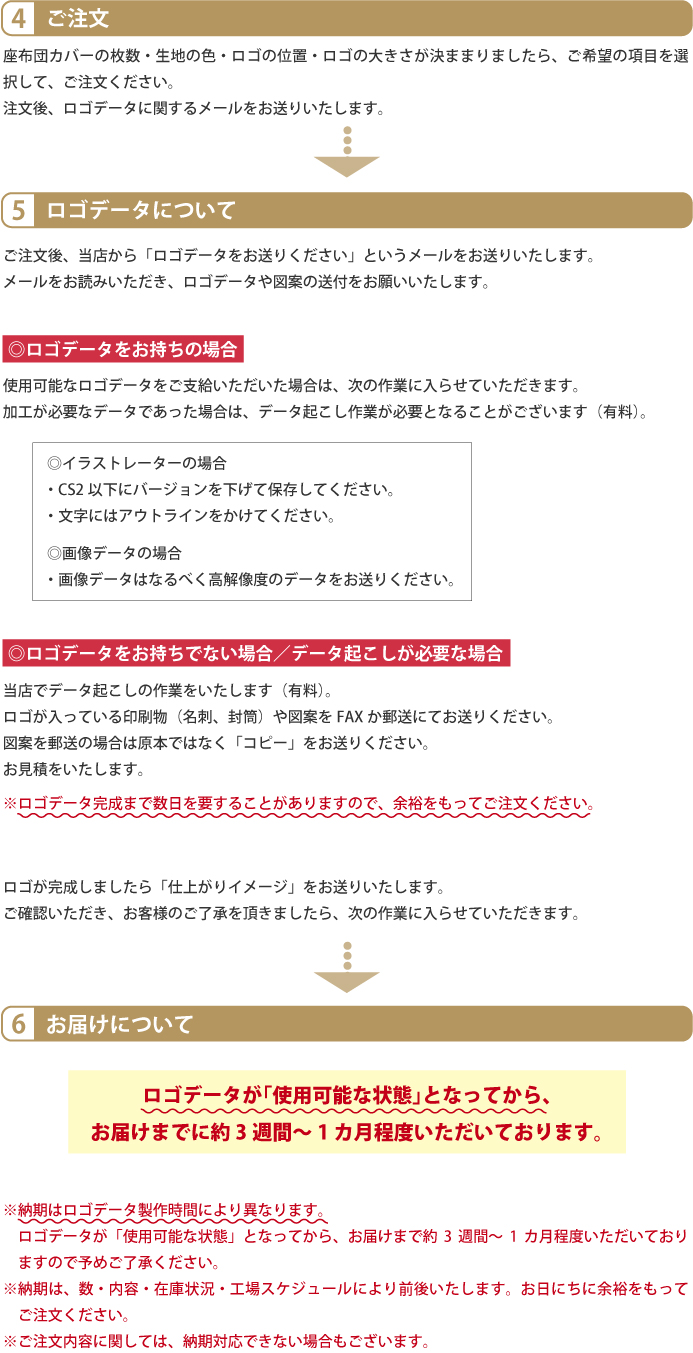 名入れプリントセミオーダー座布団カバー