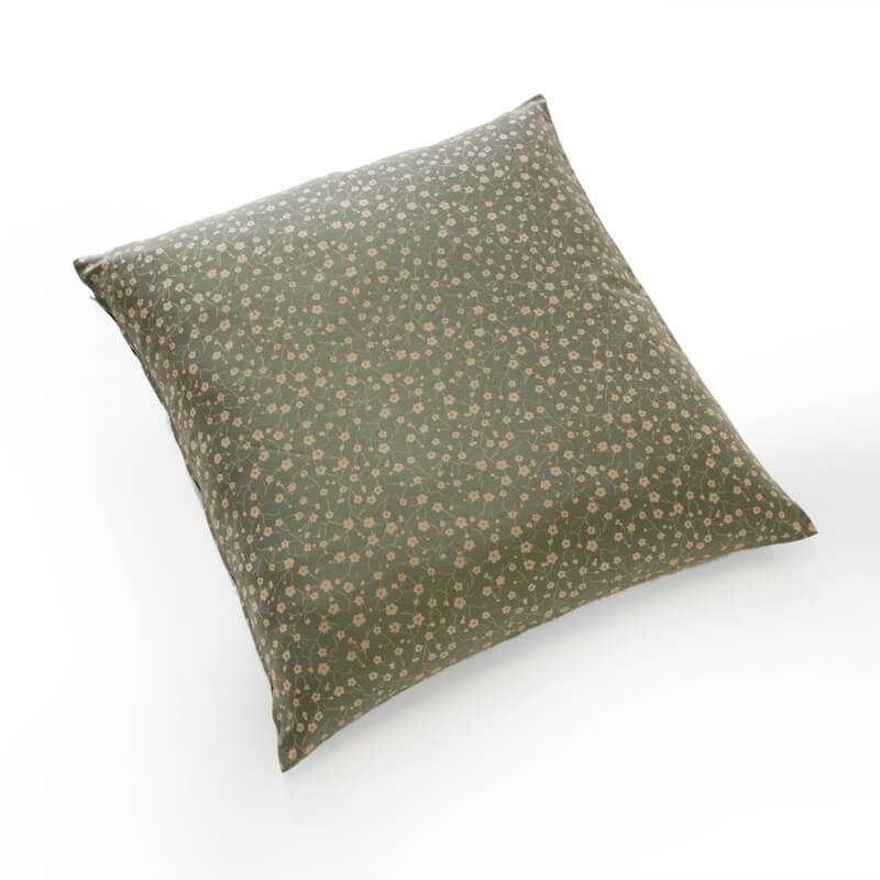 つどい 抹茶色 座布団カバー（銘仙判）