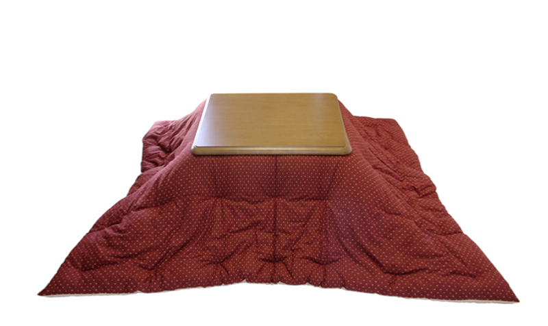 こたつ 掛け布団 わらべ ざくろ（赤） 正方形（205cm×205cm）