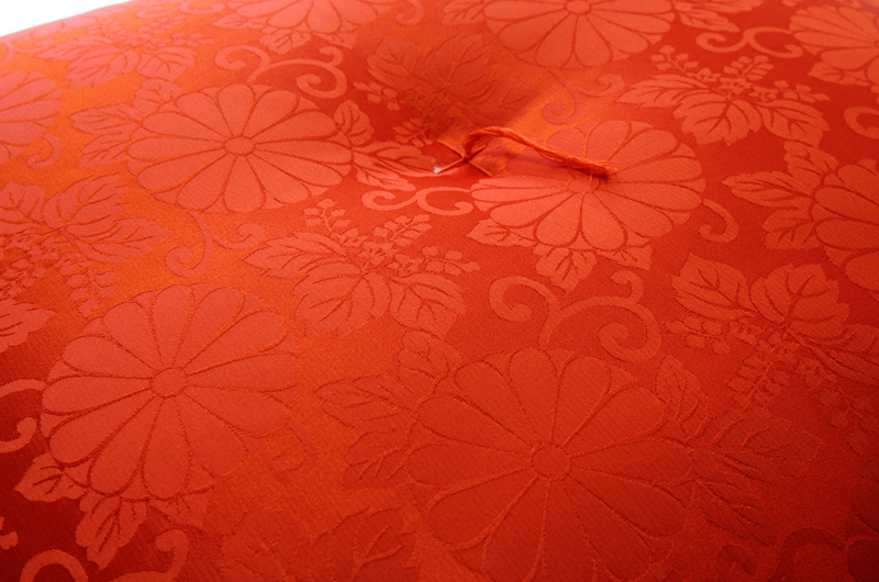 絹交織 菊桐 （朱）