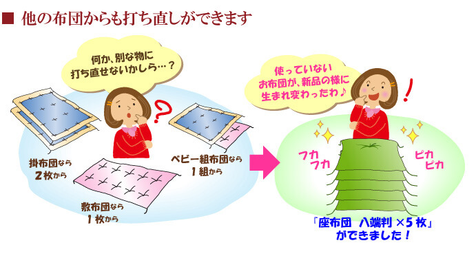 座布団打ち直し　八端判